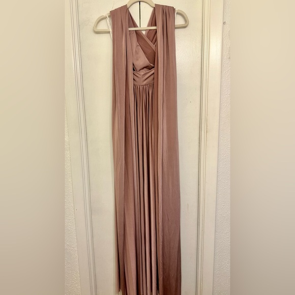 David's Bridal Versa Infinity Mutli Way Dress- Dusty Mauve - Picture 4 of 5